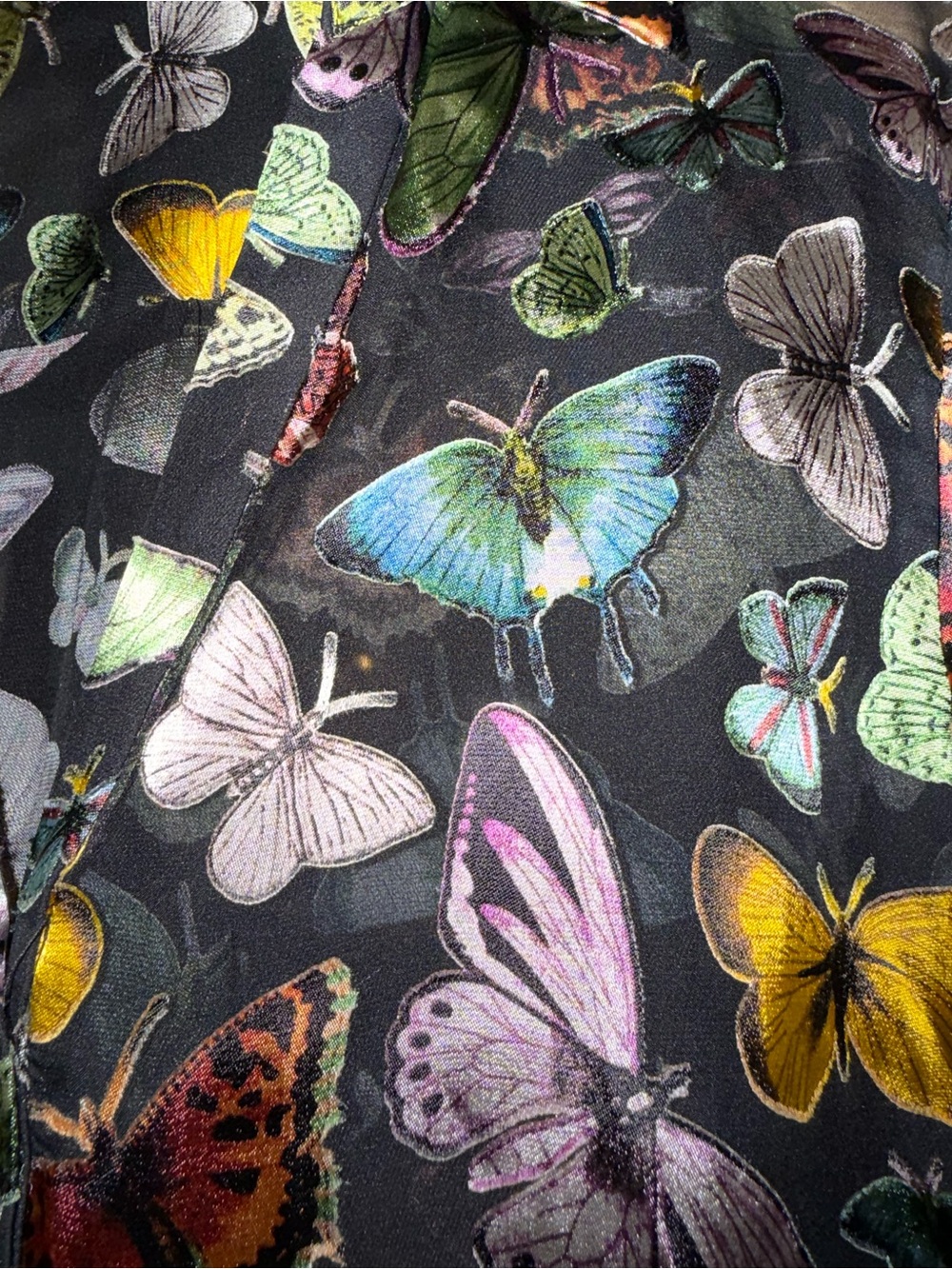 Alice + Olivia Eloise Butterfly Print Button-Up Shirt - Picture 8 of 11